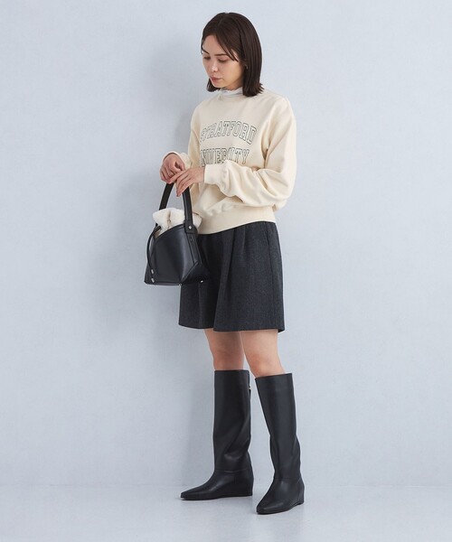 green label relaxing（グリーンレーベルリラクシング）の「ロゴ スウェット プルオーバー（スウェット・レディース・ネイビー/ホワイト/グレー・FREE）」の14枚目の写真