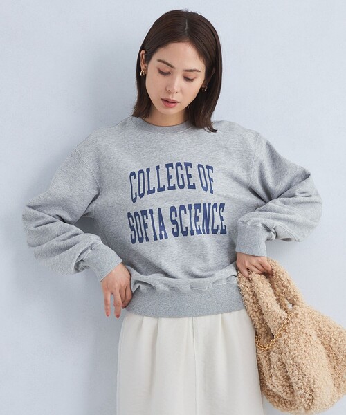 green label relaxing（グリーンレーベルリラクシング）の「ロゴ スウェット プルオーバー（スウェット・レディース・ネイビー/ホワイト/グレー・FREE）」の15枚目の写真