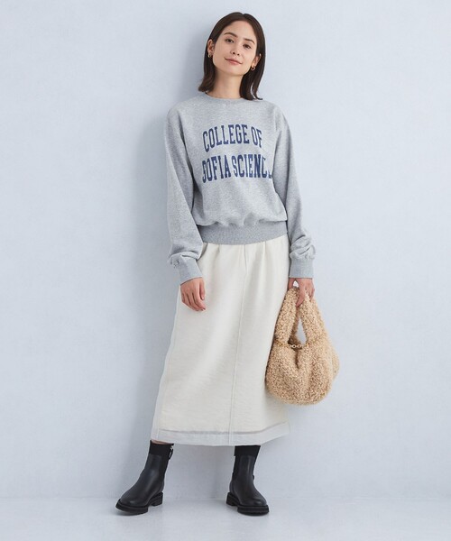 green label relaxing（グリーンレーベルリラクシング）の「ロゴ スウェット プルオーバー（スウェット・レディース・ネイビー/ホワイト/グレー・FREE）」の16枚目の写真