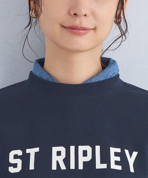 green label relaxing（グリーンレーベルリラクシング）の「ロゴ スウェット プルオーバー（スウェット・レディース・ネイビー/ホワイト/グレー・FREE）」の8枚目の写真