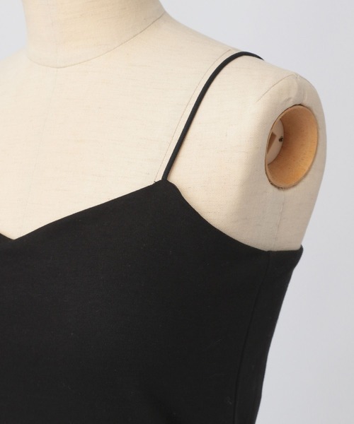 A part by（アパートバイ）の「Ｖネックキャミソール（キャミソール・レディース・オフホワイト/ブラック・FREE）」の6枚目の写真