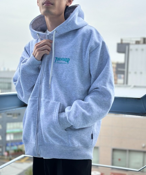 ワンポイントロゴ FULL ZIP HOODIE（パーカー）｜THRASHER