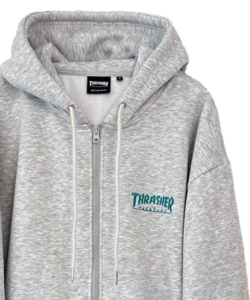 Thrasher Skateboard Felpa Della Thrasher Grigia ワンポイントロゴ