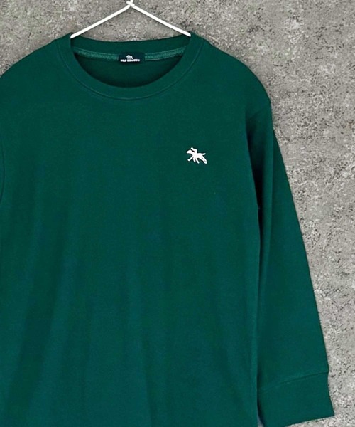 POLOCHAMPS】 ワンポイント ロゴ刺繍 ロンT（Tシャツ/カットソー