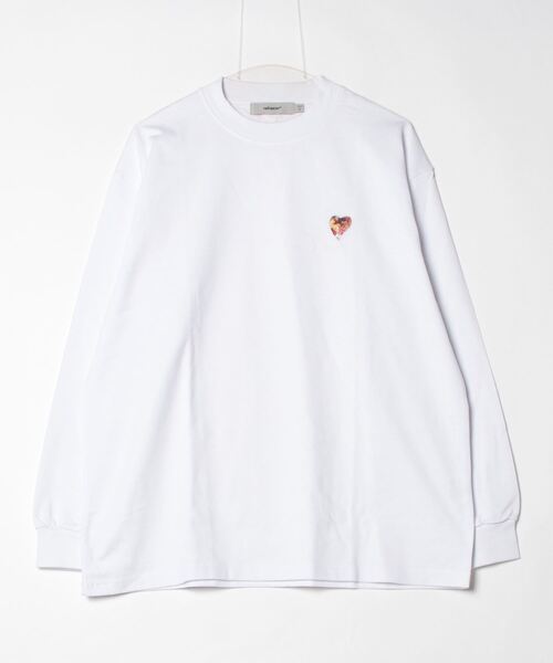 rehacer(レアセル)の「rehacer : Heavy Weigt Half Bottleneck L/S with Flower Heart(Tシャツ/カットソー・メンズ・グレー/ブラック/ホワイト・MEDIUM/LARGE/X-LARGE)」の2枚目の写真