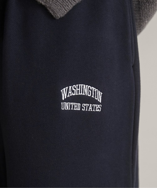 ANGIE（アンジー）の「ワンポイント刺繍 裏毛 スウェットパンツ（スウェットパンツ・レディース・杢グレー/ブラック/ホワイト/ライトグレー/ネイビー・MEDIUM/LARGE）」の15枚目の写真