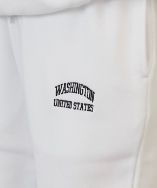 ANGIE（アンジー）の「ワンポイント刺繍 裏毛 スウェットパンツ（スウェットパンツ・レディース・杢グレー/ブラック/ホワイト/ライトグレー/ネイビー・MEDIUM/LARGE）」の11枚目の写真