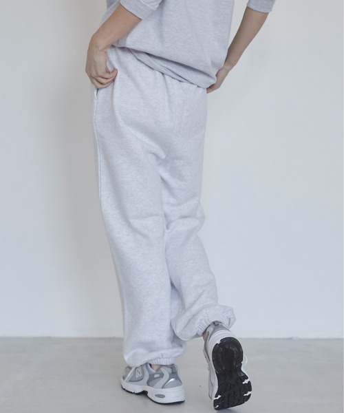 ANGIE（アンジー）の「ワンポイント刺繍 裏毛 スウェットパンツ（スウェットパンツ・レディース・杢グレー/ブラック/ホワイト/ライトグレー/ネイビー・MEDIUM/LARGE）」の22枚目の写真