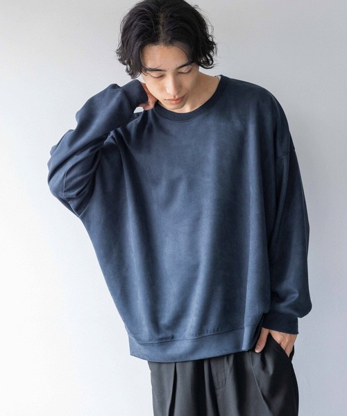 LOWRYS FARM（ローリーズファーム）の「カットスウェードドルマン 148803（スウェット・メンズ・グレー/チャコールグレー/ピンク/ネイビー・MEDIUM/LARGE）」の4枚目の写真