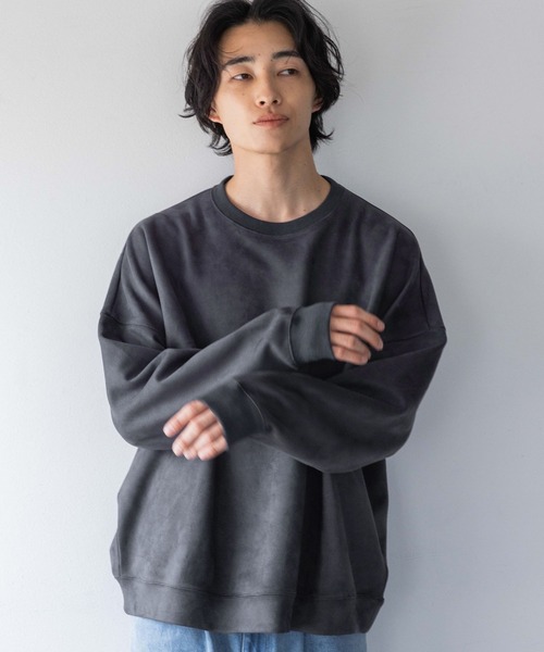 LOWRYS FARM（ローリーズファーム）の「カットスウェードドルマン 148803（スウェット・メンズ・グレー/チャコールグレー/ピンク/ネイビー・MEDIUM/LARGE）」の2枚目の写真