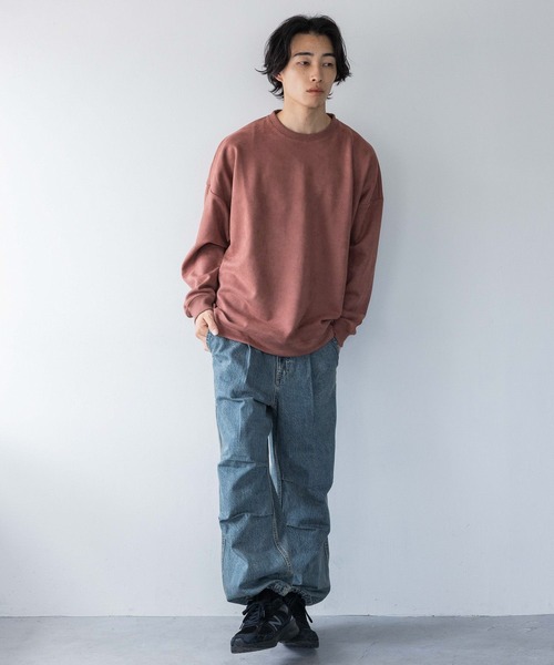 LOWRYS FARM（ローリーズファーム）の「カットスウェードドルマン 148803（スウェット・メンズ・グレー/チャコールグレー/ピンク/ネイビー・MEDIUM/LARGE）」の10枚目の写真