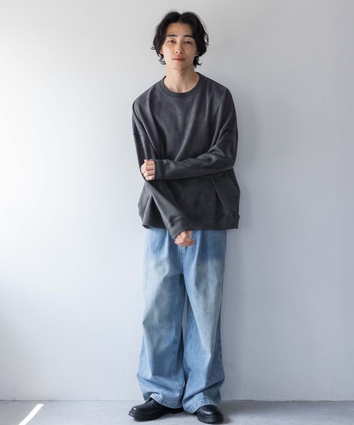 LOWRYS FARM（ローリーズファーム）の「カットスウェードドルマン 148803（スウェット・メンズ・グレー/チャコールグレー/ピンク/ネイビー・MEDIUM/LARGE）」の12枚目の写真