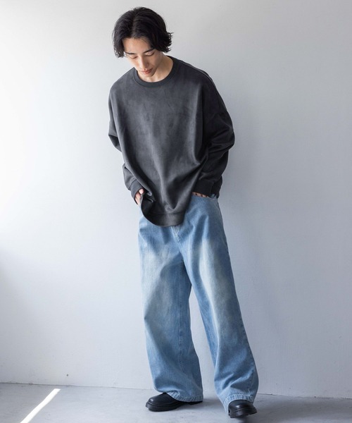 LOWRYS FARM（ローリーズファーム）の「カットスウェードドルマン 148803（スウェット・メンズ・グレー/チャコールグレー/ピンク/ネイビー・MEDIUM/LARGE）」の13枚目の写真