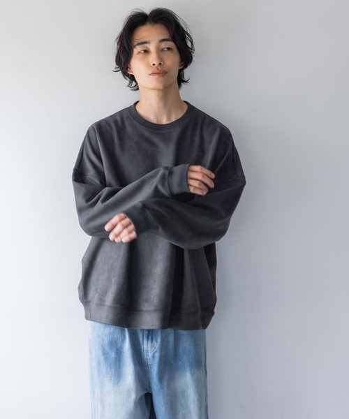 LOWRYS FARM（ローリーズファーム）の「カットスウェードドルマン 148803（スウェット・メンズ・グレー/チャコールグレー/ピンク/ネイビー・MEDIUM/LARGE）」の14枚目の写真