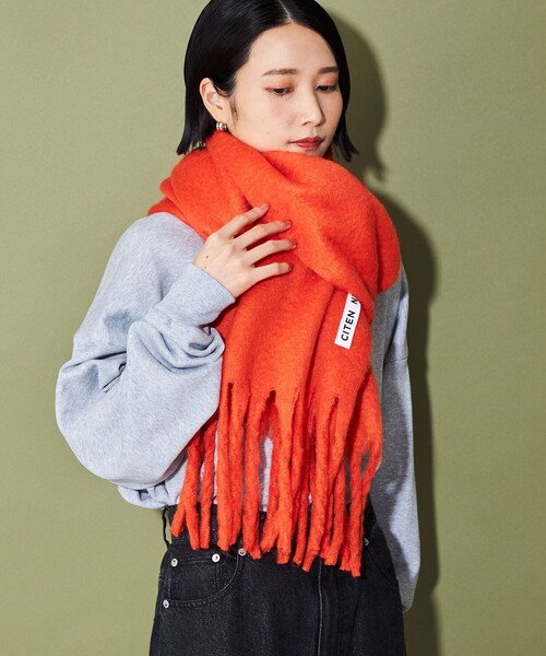 CITEN（シテン）の「＜CITEN＞プレーンストール（ストール/ショール・レディース・ライトブルー/オレンジ/ロイヤルブルー/ライトグレー・FREE）」の7枚目の写真