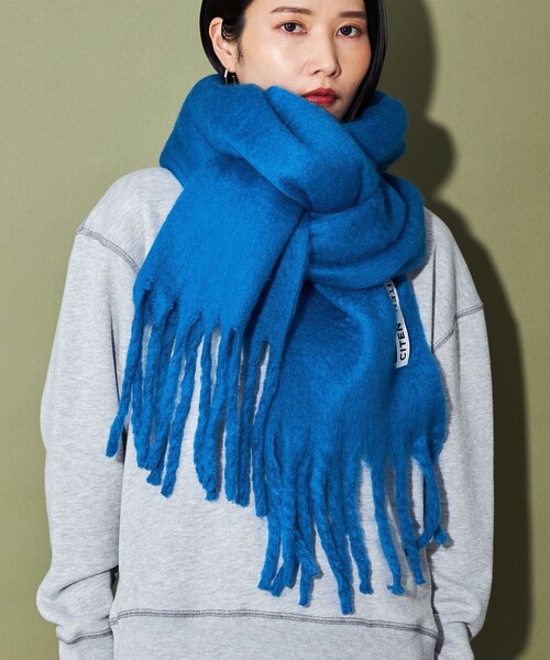 CITEN（シテン）の「＜CITEN＞プレーンストール（ストール/ショール・レディース・ライトブルー/オレンジ/ロイヤルブルー/ライトグレー・FREE）」の9枚目の写真