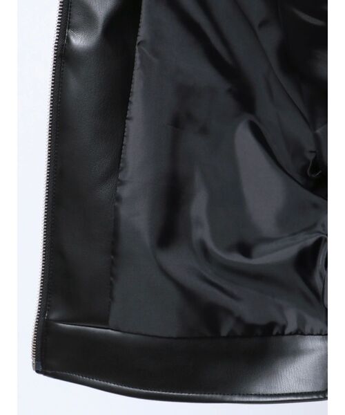 EATME（イートミー）の「バイカラーバイカージャケット（ライダースジャケット・レディース・ブラック/アイボリー・FREE）」の12枚目の写真