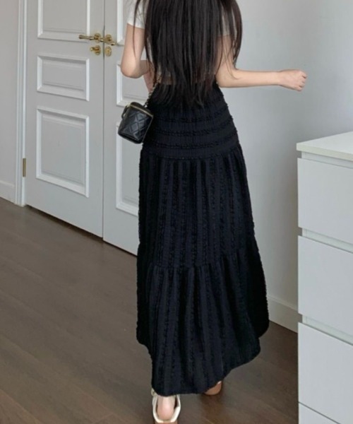 Achic(アシック)の「切り替えレースフレアロング丈スカート(スカート・レディース・ホワイト/アイボリー/ブラック・M)」の20枚目の写真