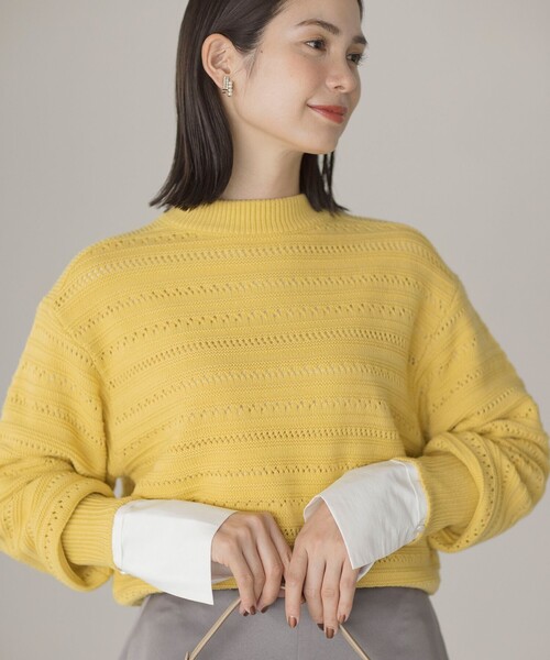 組曲(クミキョク)の「コットンベア天竺 カフス袖ロングTシャツ(Tシャツ/カットソー・レディース・アイボリー系・5/6/7)」の14枚目の写真