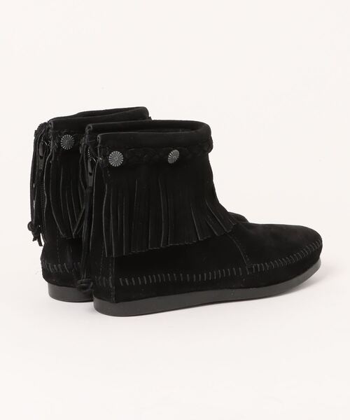 Minnetonka(ミネトンカ)の「◆MINNETONKA◆ハイ トップ バック ジッパー HI TOP BACK ZIP BOOTS(ブーツ・レディース・グレー/ブラック・5.5/6)」の4枚目の写真