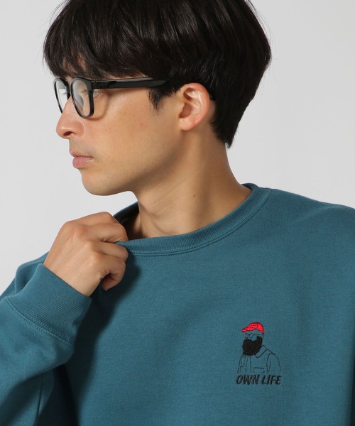 LAKOLE（ラコレ）の「ヒゲサガラ刺繍プルオーバー / 146562（スウェット・メンズ・ライトグレー/ホワイト/チャコール/オレンジ/ダークオリーブ・X-LARGE/MEDIUM/LARGE）」の11枚目の写真