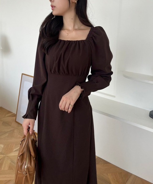 WEB限定】バックリボン美シルエットワンピース（ワンピース）｜one