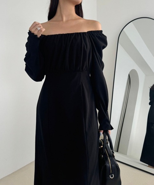 one after another NICE CLAUP(ワンアフターアナザーナイスクラップ)の「【WEB限定】バックリボン美シルエットワンピース(ワンピース・レディース・ボルドー/ダークブラウン/ブラック・FREE)」の20枚目の写真