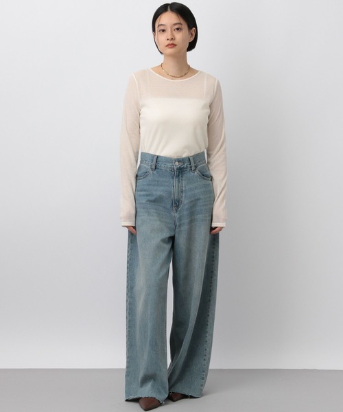 A part by(アパートバイ)の「≪追加2≫ラメリブシアー_長袖(Tシャツ/カットソー・レディース・ベージュ/ブラック/グレー系その他/アイボリー・FREE)」の14枚目の写真