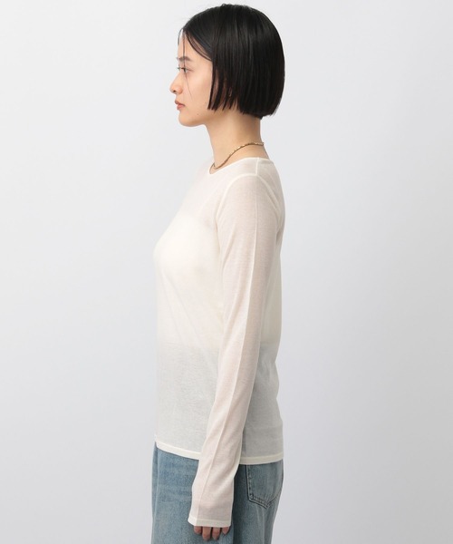 tシャツ 「追加2」ラメリブシアー_長袖 レディース A part by tシャツ 「追加2」ラメリブシアー_長袖 レディース