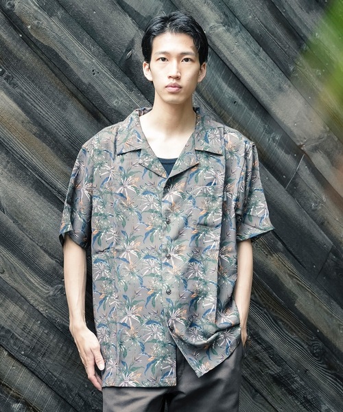 roial（ロイアル）の「SS SHIRT/ROIAL(ロイアル)ボタニカル総柄半袖シャツ（シャツ/ブラウス・メンズ・オフホワイト/ブラウン・X-LARGE/LARGE/MEDIUM）」の12枚目の写真