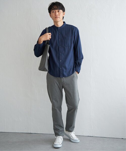 ikka（イッカ）の「イージーケアフランネルバンドカラーシャツ（シャツ/ブラウス・メンズ・チャコールグレー/ホワイト/ブラック/ネイビー・M/L/XL/S）」の12枚目の写真