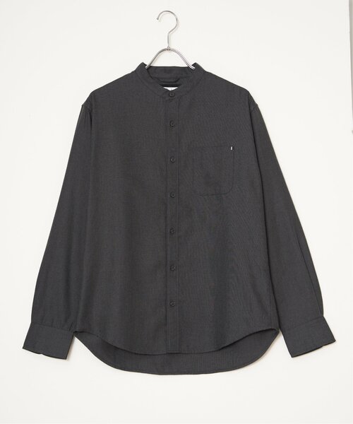 ikka（イッカ）の「イージーケアフランネルバンドカラーシャツ（シャツ/ブラウス・メンズ・チャコールグレー/ホワイト/ブラック/ネイビー・M/L/XL/S）」の13枚目の写真