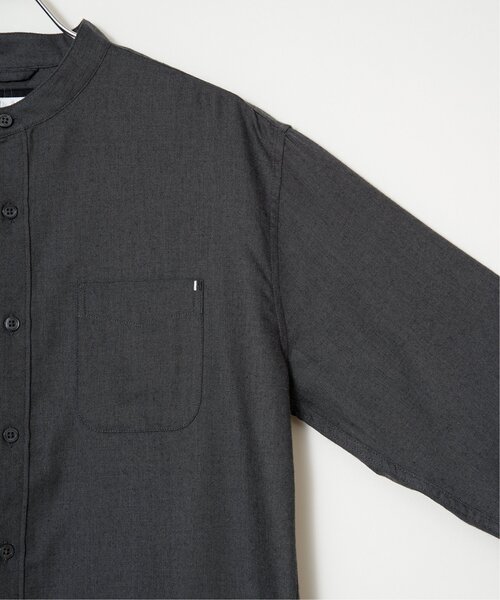 ikka（イッカ）の「イージーケアフランネルバンドカラーシャツ（シャツ/ブラウス・メンズ・チャコールグレー/ホワイト/ブラック/ネイビー・M/L/XL/S）」の16枚目の写真