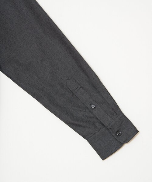 ikka（イッカ）の「イージーケアフランネルバンドカラーシャツ（シャツ/ブラウス・メンズ・チャコールグレー/ホワイト/ブラック/ネイビー・M/L/XL/S）」の19枚目の写真