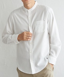 ikka | イージーケアフランネルバンドカラーシャツ(シャツ/ブラウス)