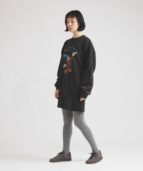 JOURNAL STANDARD(ジャーナルスタンダード)の「『ファンタジア』MICKEY MOUSE / ミッキーマウス 別注 ダメージスウェット(スウェット・メンズ・コバルトブルー/スミクロ/オレンジ/ホワイト/ブラック/ブラック系その他・LARGE/SMALL/MEDIUM)」の13枚目の写真