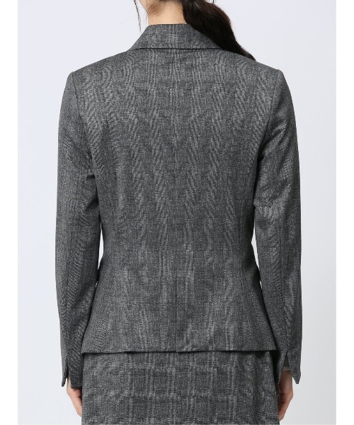 m.f.editorial(エムエフエディトリアル)の「【ストレッチ ハンドウォッシャブル】m.f.エディトリアル レディース ポンチ 1ボタンジャケット チェックグレー(セットアップ可能)(スーツジャケット・レディース・グレー・LARGE/X-LARGE/S/MEDIUM)」の12枚目の写真