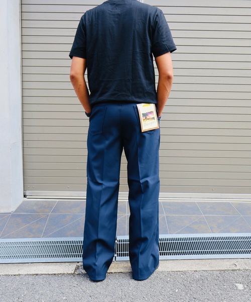 IO(イオ)(イオ)の「Wrangler/ラングラー WRANCHER/ランチャー センタープレス W1190きれいめスラックス フレアードレスパンツ(レングス74㎝)速乾梅雨にも◎(スラックス・メンズ・ブラウン/ブラック/ベージュ/ネイビー・SMALL/MEDIUM/LARGE/X-LARGE)」の5枚目の写真