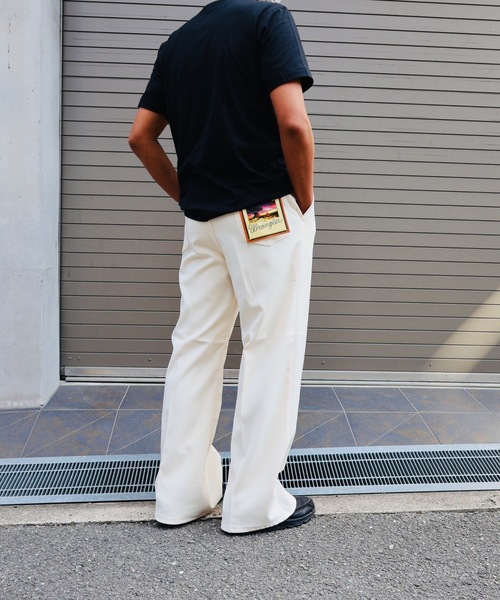 IO(イオ)(イオ)の「Wrangler/ラングラー WRANCHER/ランチャー センタープレス W1190きれいめスラックス フレアードレスパンツ(レングス74㎝)速乾梅雨にも◎(スラックス・メンズ・ブラウン/ブラック/ベージュ/ネイビー・SMALL/MEDIUM/LARGE/X-LARGE)」の8枚目の写真