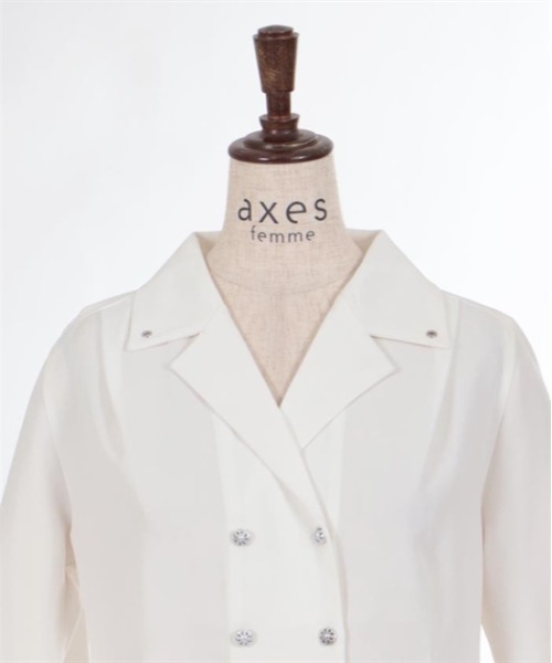 axes femme(アクシーズファム)の「コルセット風開襟ブラウス(シャツ/ブラウス・レディース・ブラック/パープル/ホワイト・FREE)」の12枚目の写真