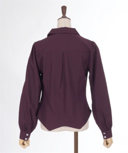 axes femme(アクシーズファム)の「コルセット風開襟ブラウス(シャツ/ブラウス・レディース・ブラック/パープル/ホワイト・FREE)」の20枚目の写真