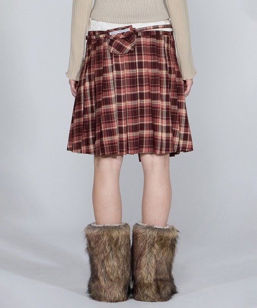 sculptor Folded Waist Plaid Skirt スカート MUSINSA | SCULPTOR Folded Waist Plaid Skirt Red Check