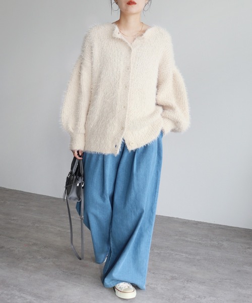 reca(レカ)の「2WAYニットプルオーバー(ニット/セーター・レディース・キナリ/ネイビー/レッド・M)」の15枚目の写真