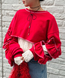 HELLO.SANFRANCISCO | 【HELLO.SANFRANCISCO】カットアウトフリルトップス(Tシャツ/カットソー)