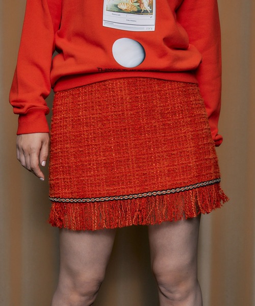 TESSILE TWEED MINI SKIRT / タッセルツイードミニスカート（スカート）｜THINGS THAT MATTER（シングス ザット マター）