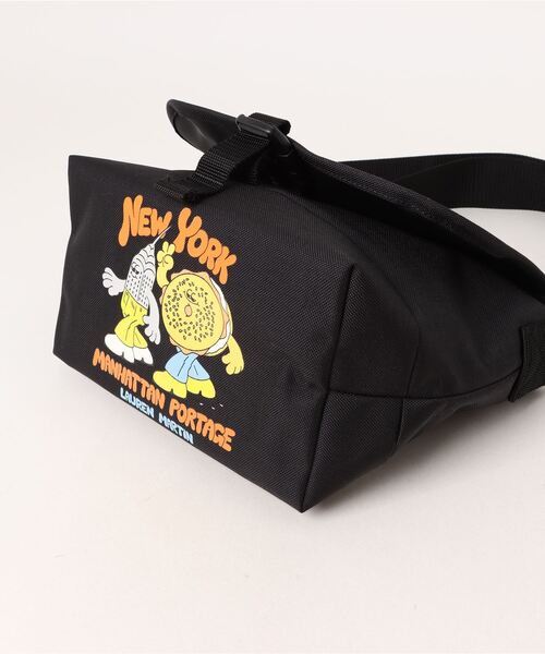 Manhattan Portage(マンハッタンポーテージ)の「Nylon Messenger Bag JR Flap Zipper Pocket Vinyl Lining Lauren Martin(メッセンジャーバッグ・メンズ・ブラック・SMALL)」の20枚目の写真