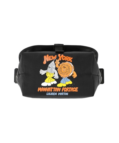 Manhattan Portage(マンハッタンポーテージ)の「Nylon Messenger Bag JR Flap Zipper Pocket Vinyl Lining Lauren Martin(メッセンジャーバッグ・メンズ・ブラック・SMALL)」の6枚目の写真
