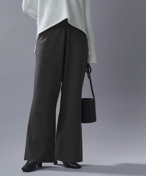 RASW（ラス）の「[RASW]ニットストレートパンツ（その他パンツ・レディース・アイボリー/チャコール・S/M/L）」の11枚目の写真