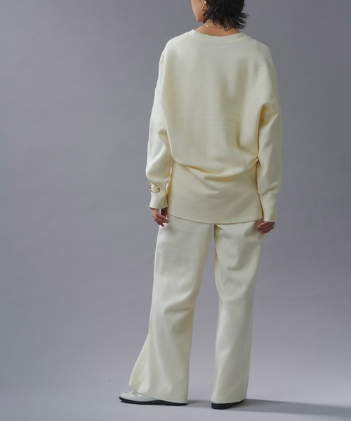 RASW（ラス）の「[RASW]ニットストレートパンツ（その他パンツ・レディース・アイボリー/チャコール・S/M/L）」の15枚目の写真