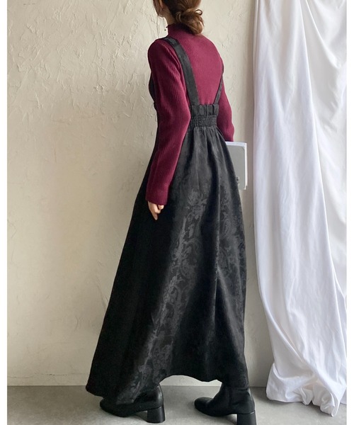 【セール】【低身長向けサイズあり】フロントジップふくれジャガードAラインタックフレアロングジャンパースカートワンピース(ジャンパースカート)|She's Closet(シーズクローゼット) 【セール】【低身長向けサイズあり】フロントジップふくれジャガードAラインタックフレアロングジャンパースカートワンピース(ジャンパースカート)|She's Closet(シーズクローゼット)